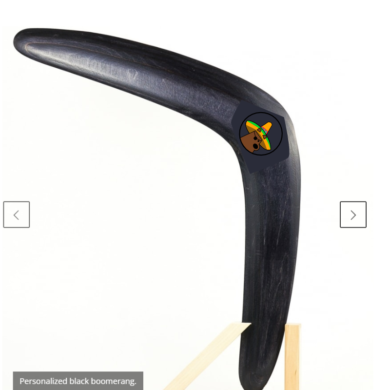 An engraved Sombrearo boomerang